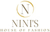 Nini's House of Fashion logo featuring elegant typography and a gold accent.