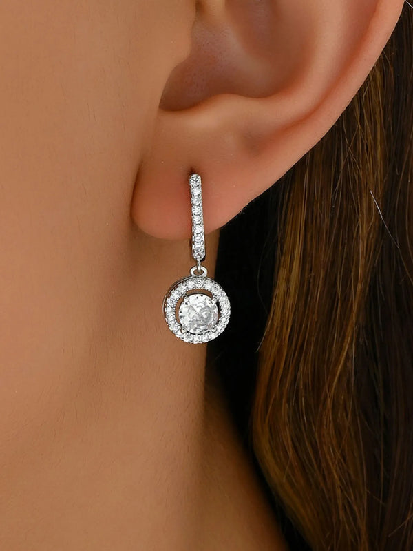 18K Gold-Plated Zircon Earrings.